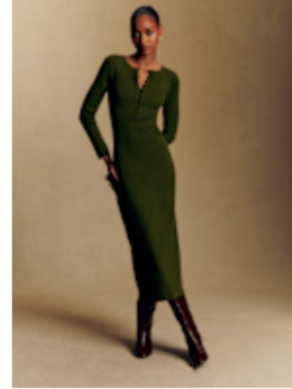 Sezane Lorette Dress Perfect Green - Size M